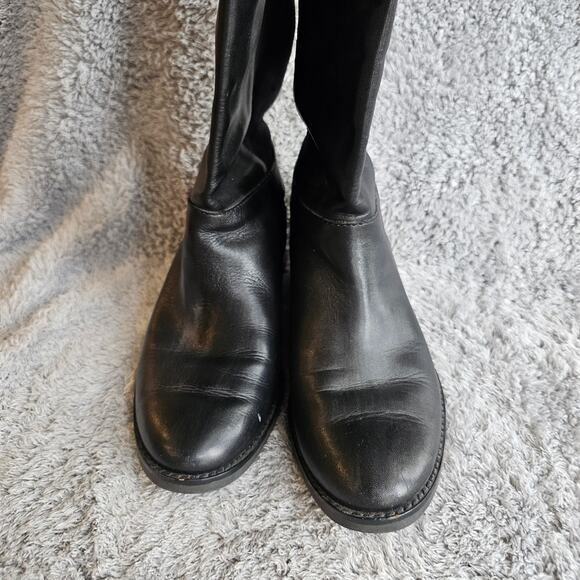 Cole Haan Women's‎ Adler Leather Suede Tall Pull On Riding Boots Size 7.5B Black - Picture 5 of 8